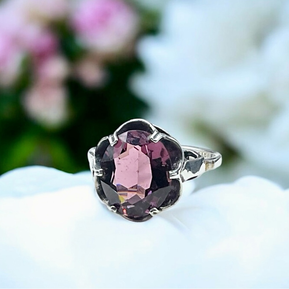 🌺Vintage Sara Coventry Sterling & Amethyst Ring - Picture 8 of 13